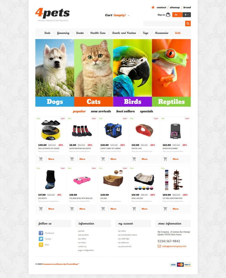 Pets PrestaShop Themes