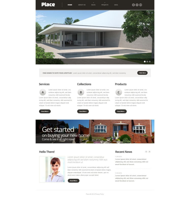 Real Estate Agency Responsive Website Template 54012