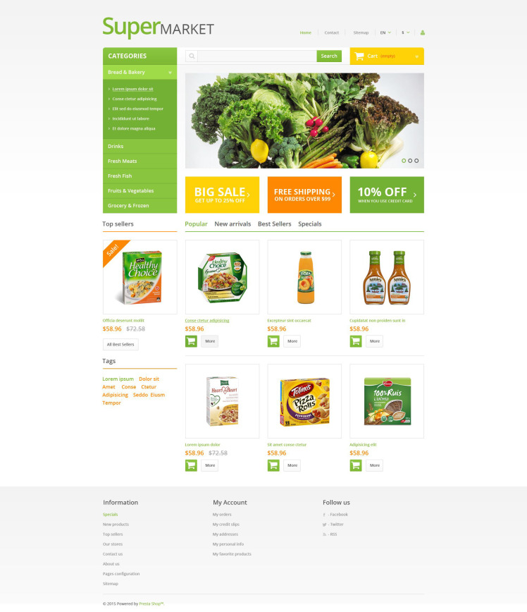 Supermarket PrestaShop Themes