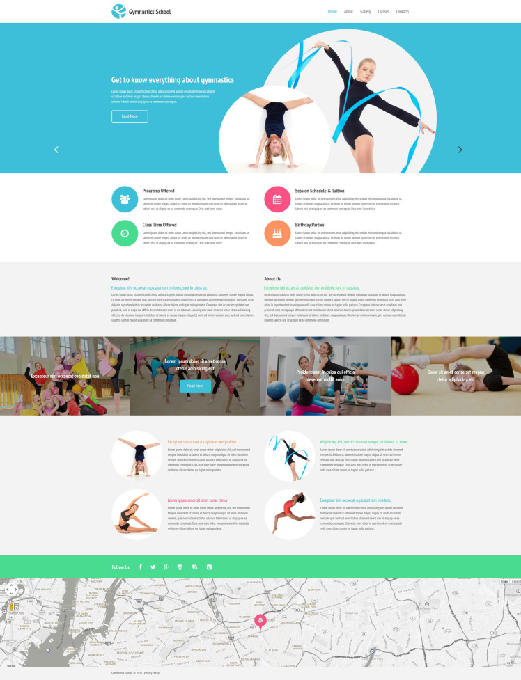 Gymnastics School Website Template #54544
