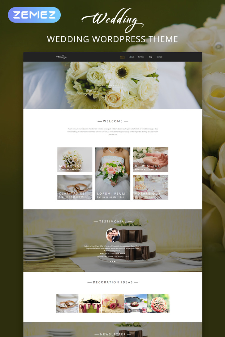 Wedding Wedding Salon Multipurpose Modern Elementor WordPress Theme