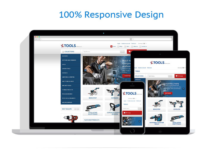 Tools Equipment Store Responsive Shopify Theme #54600