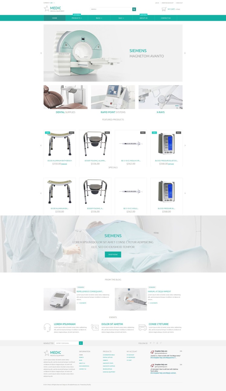 Clean Medical Equipment Responsive Shopify Theme