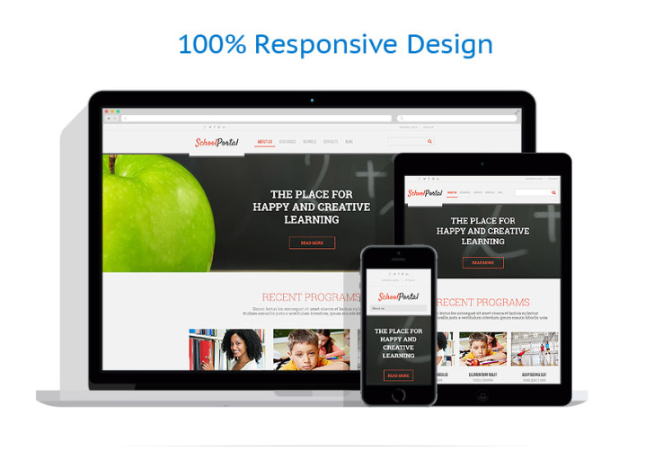 Elementary School Responsive WordPress Theme #54793