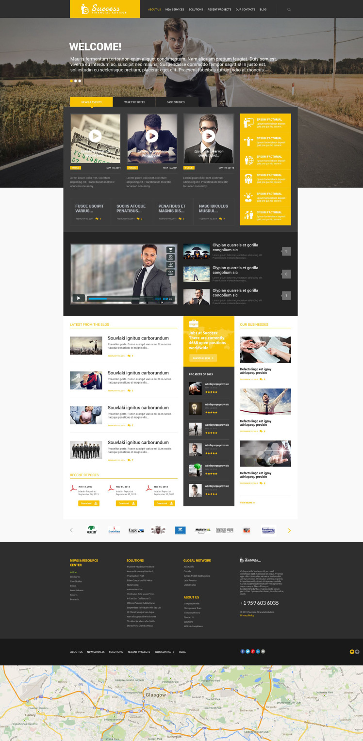 Financial Advisor Responsive WordPress Theme #54727