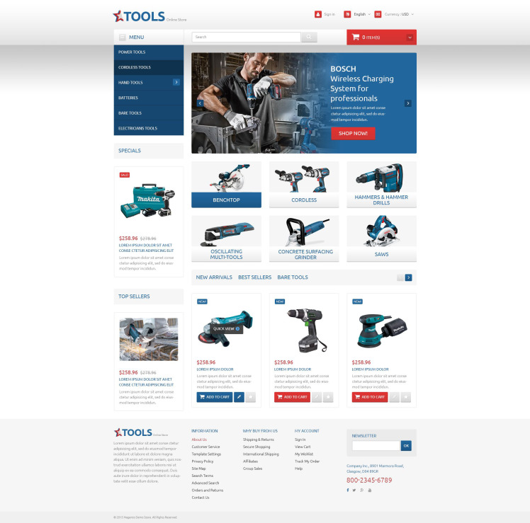 Tools and Equipment PrestaShop Themes