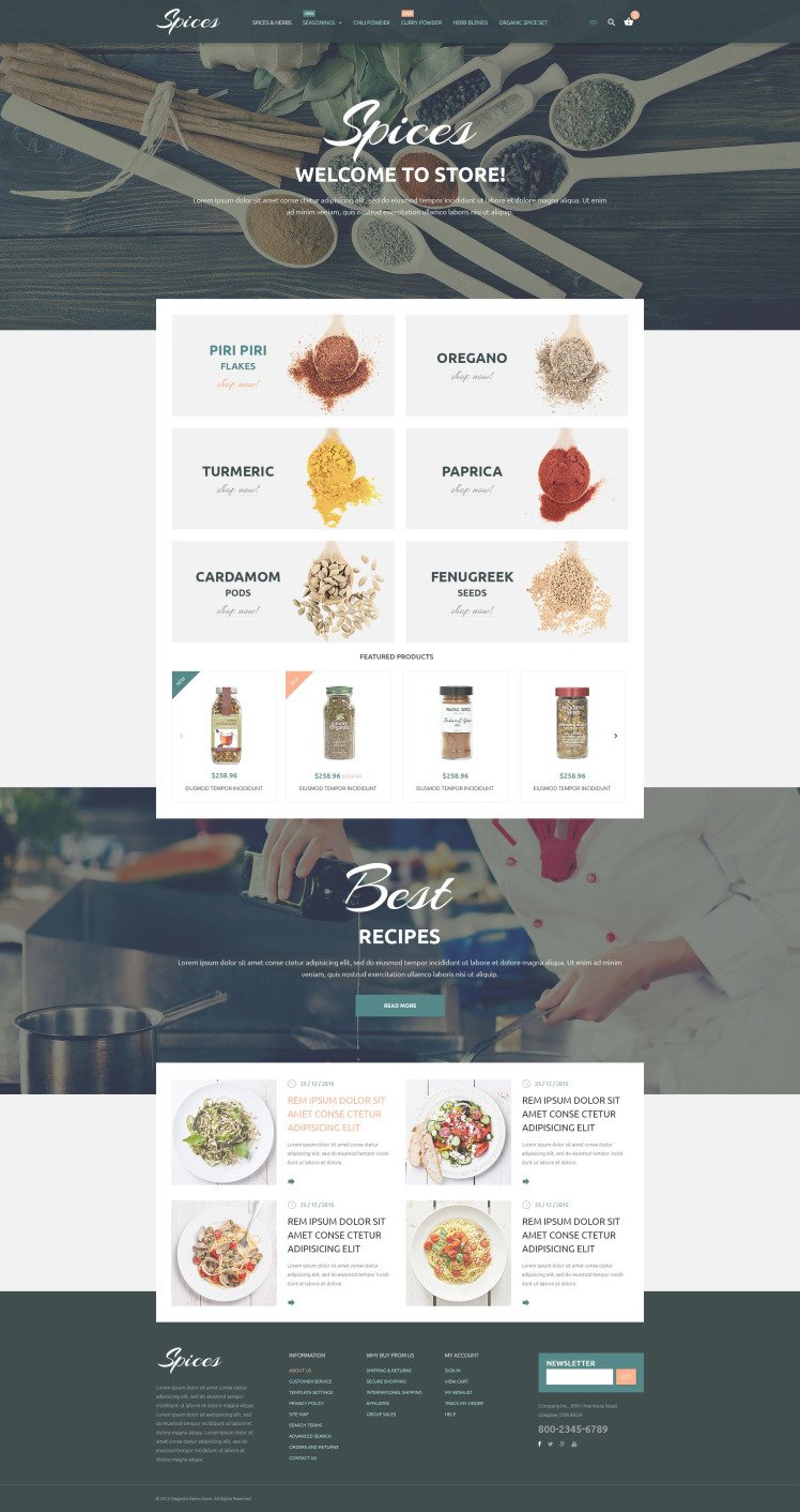 Culinary Spices Magento Themes