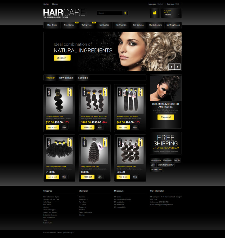 Hair Studio PrestaShop Themes