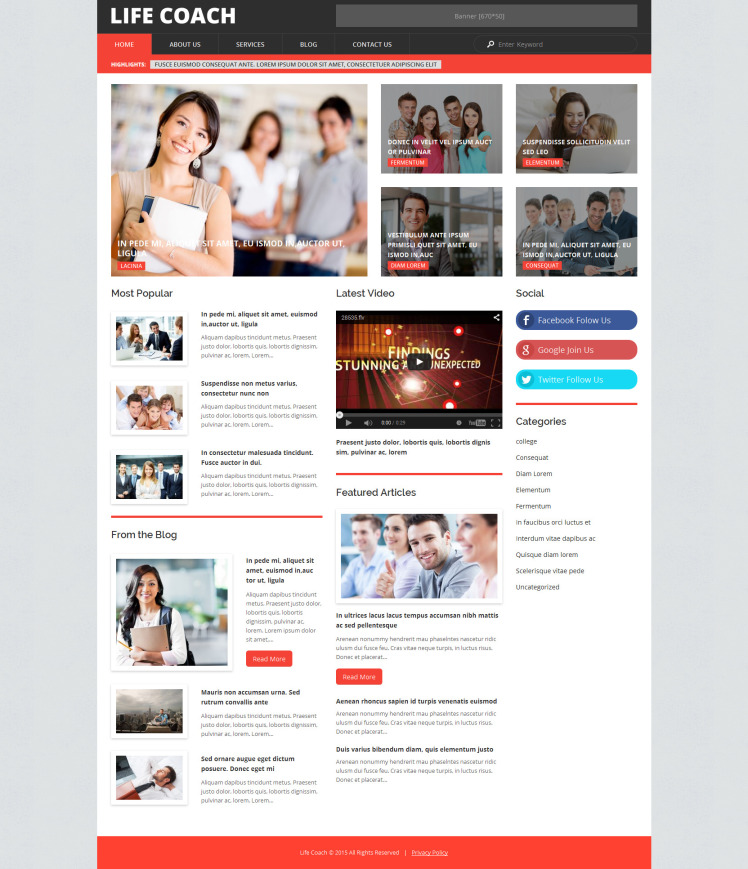 Life Coach WordPress Themes