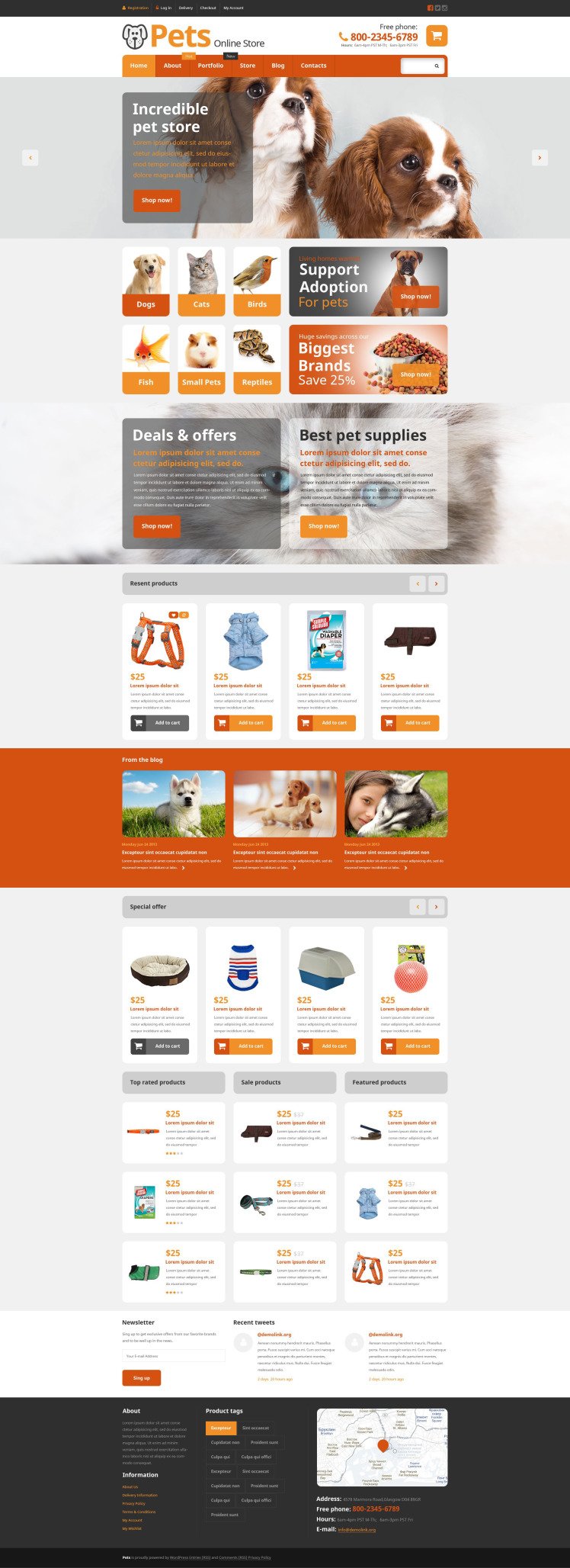 Pets Online Store WooCommerce Themes