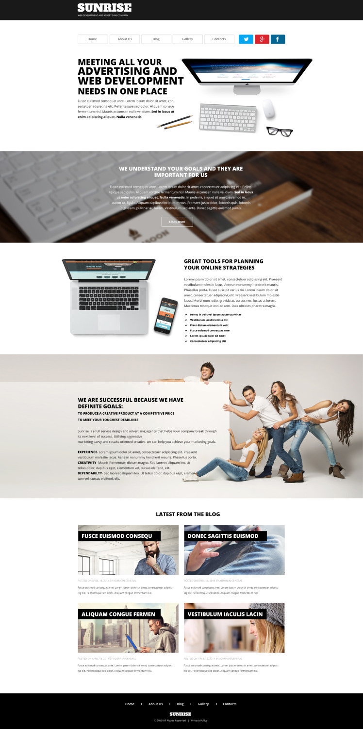 Sunrise WordPress Theme
