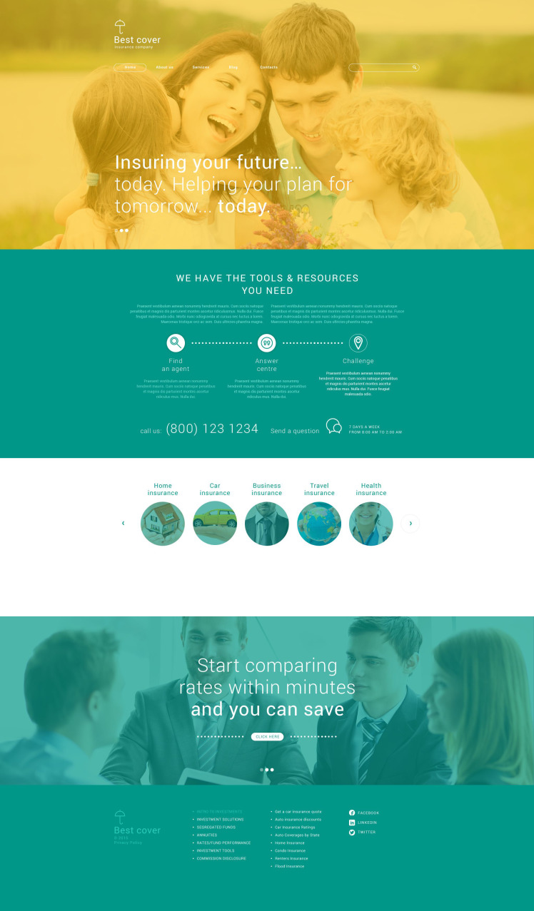 Insurance Company WordPress Theme