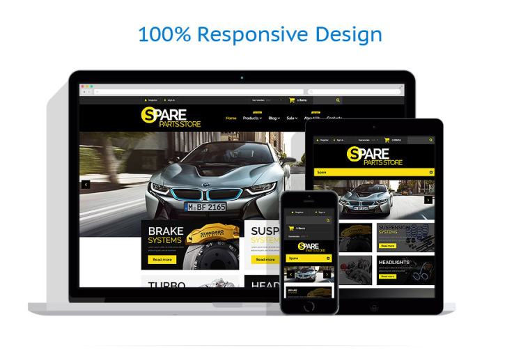 Spare Auto Parts Shopify Theme Automotive #54971