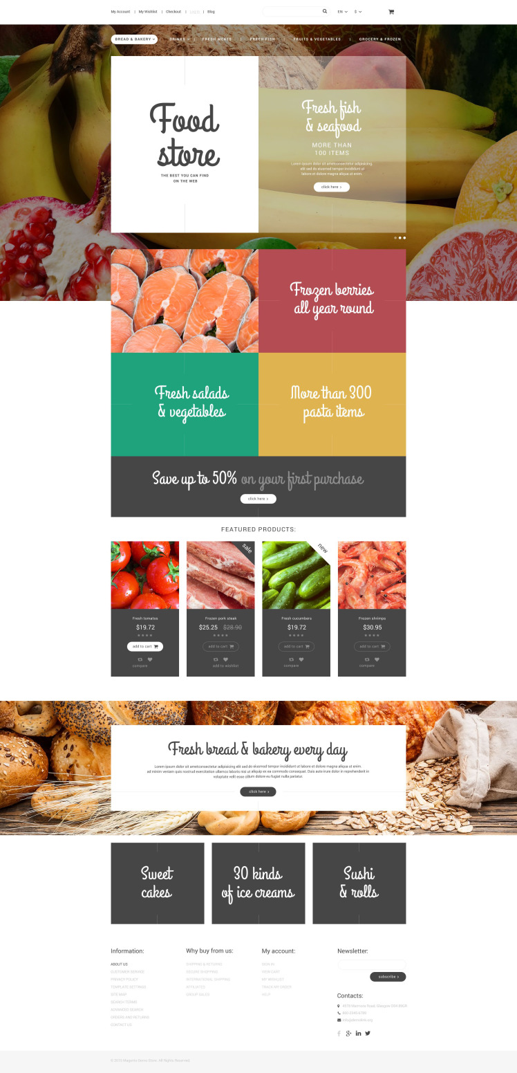 Food Store Magento Themes