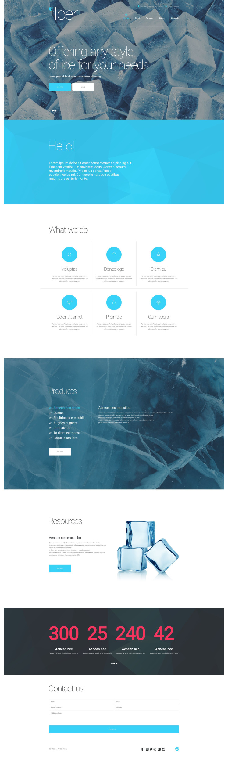 Water Responsive Website Template #55069