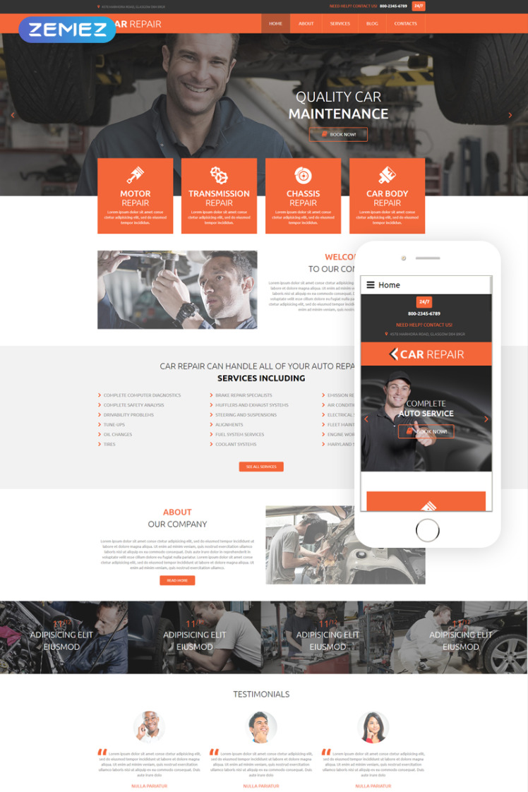 Car Repair Joomla Templates