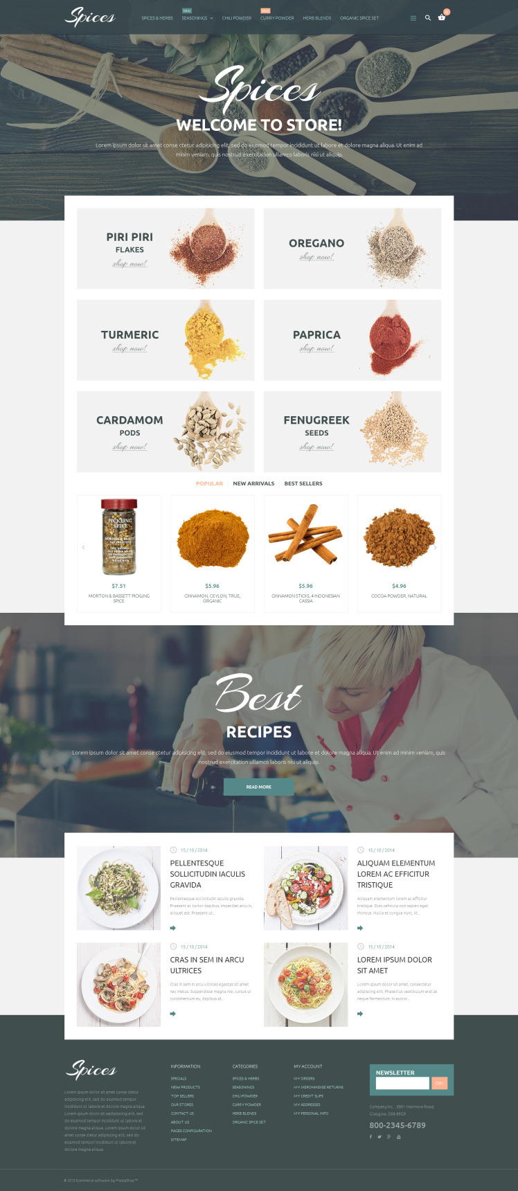 Spice Shop PrestaShop Themes