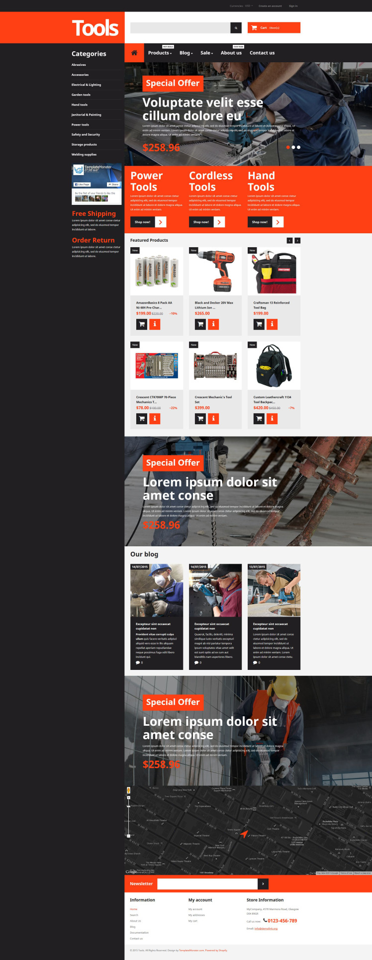 Tools Equipment Responsive Shopify Theme #55111