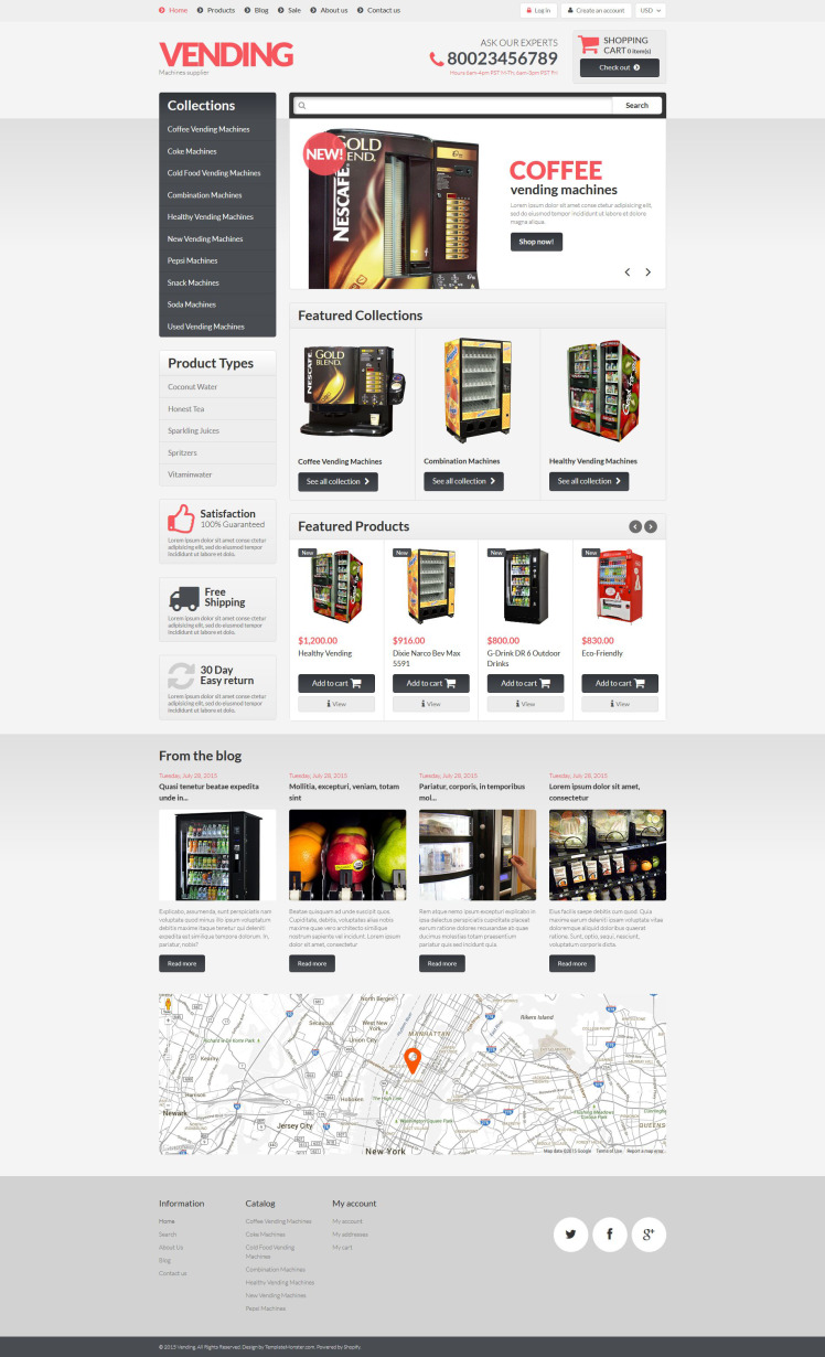 Healthy Vending Machines Shopify Theme #55211