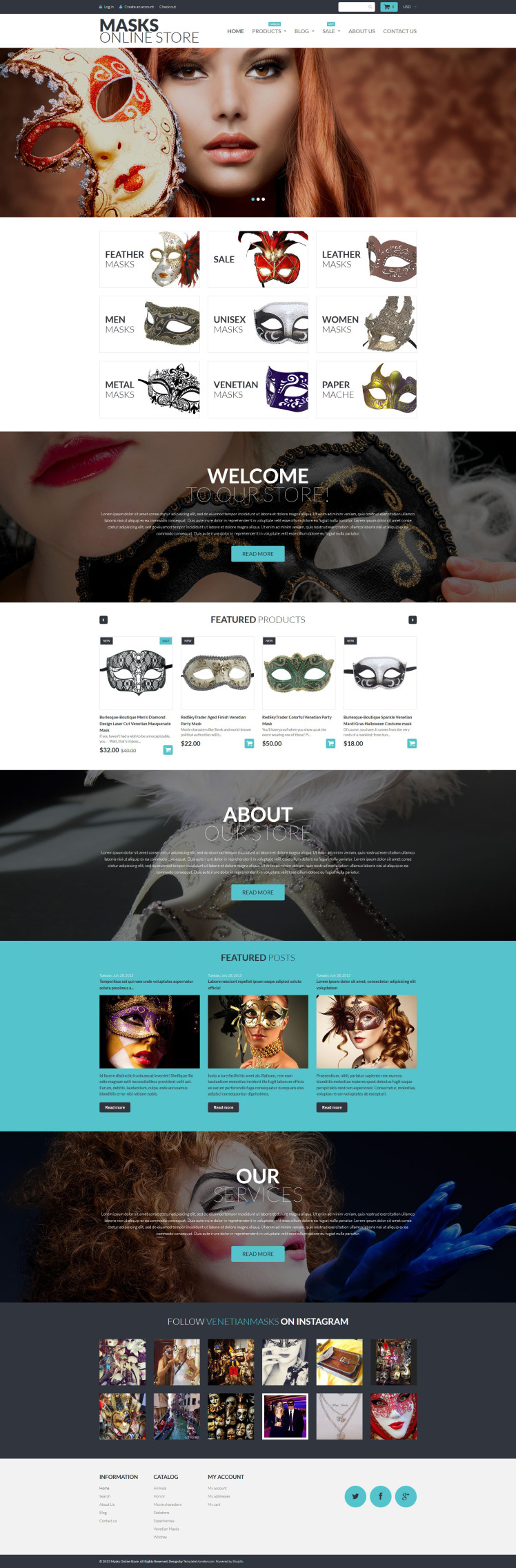 Masks Online Store Shopify Theme #55214