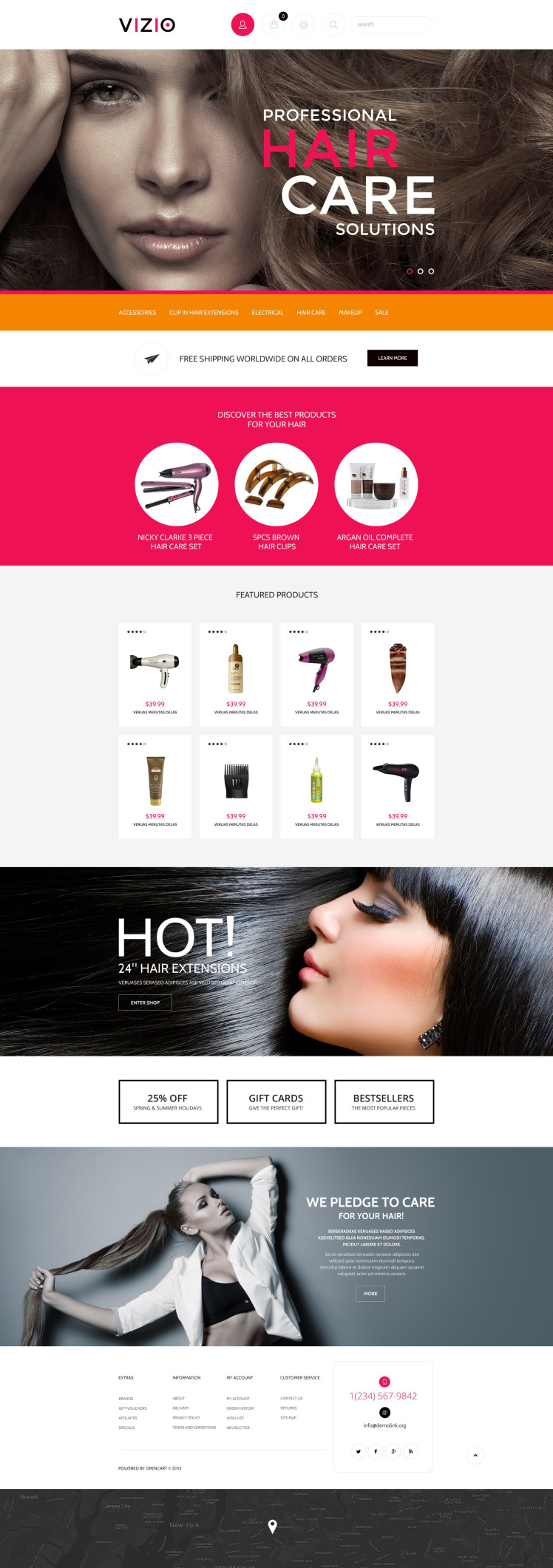 Hair Salon Responsive Shopify Theme #55384
