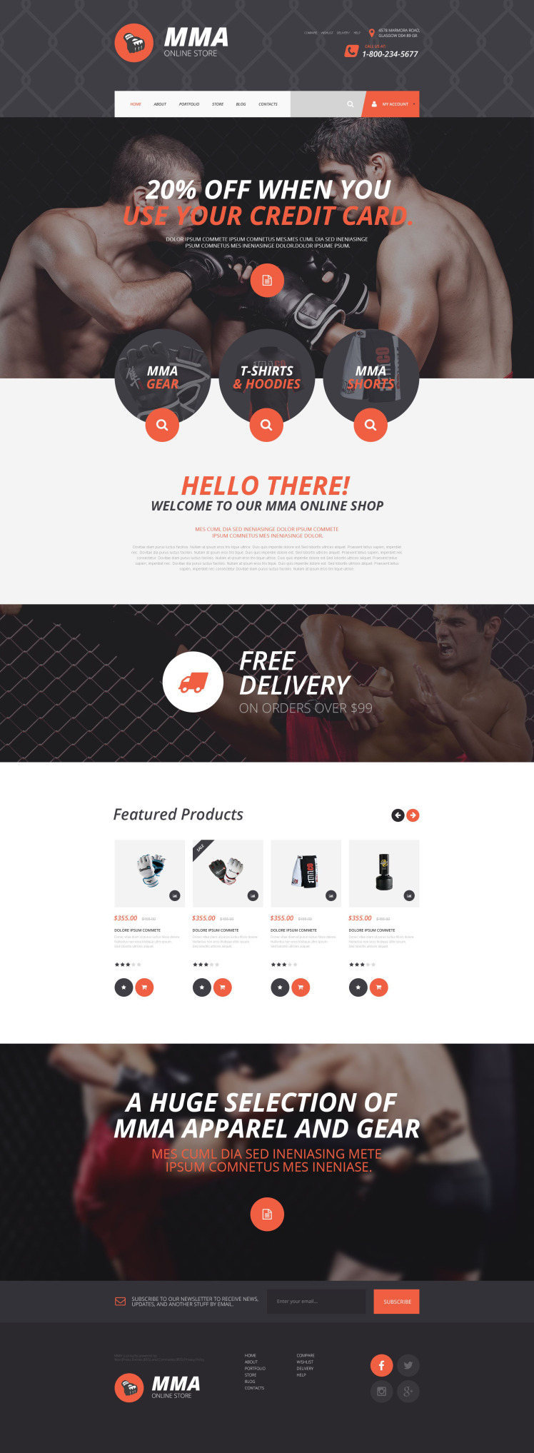 MMA Shopify Theme #55383