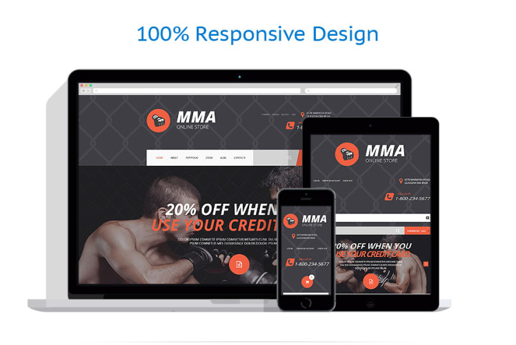MMA Shopify Theme #55383