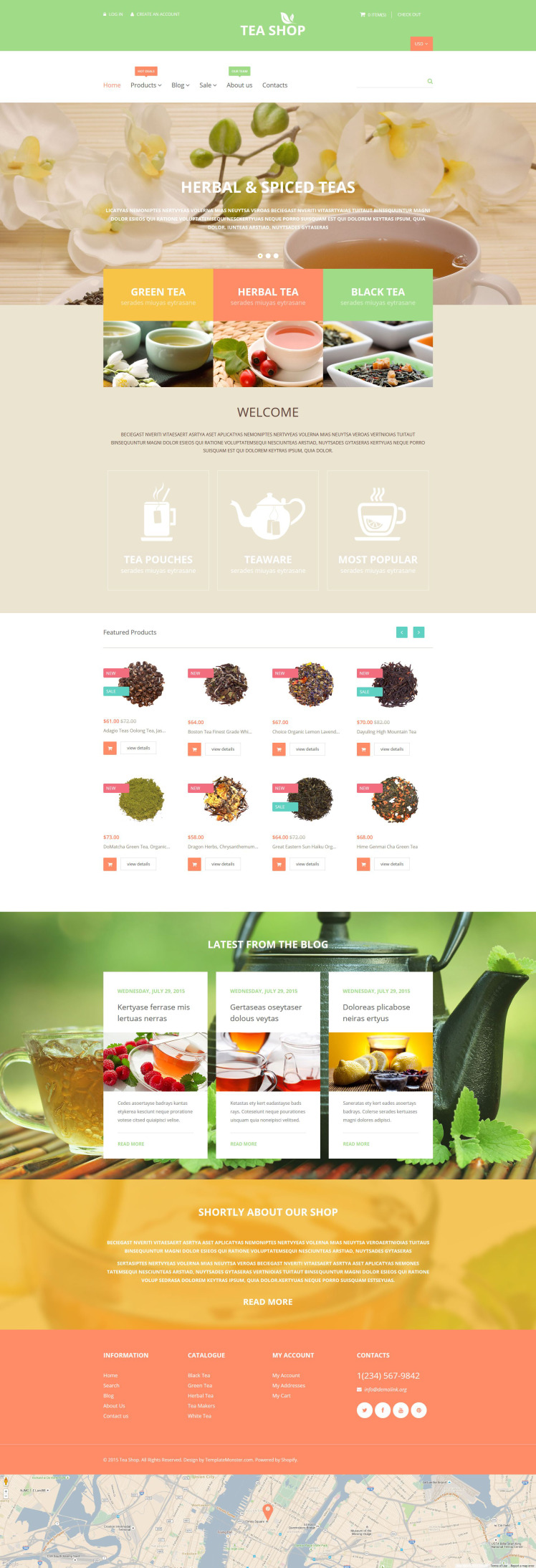 Tea Shop Shopify Theme #55361