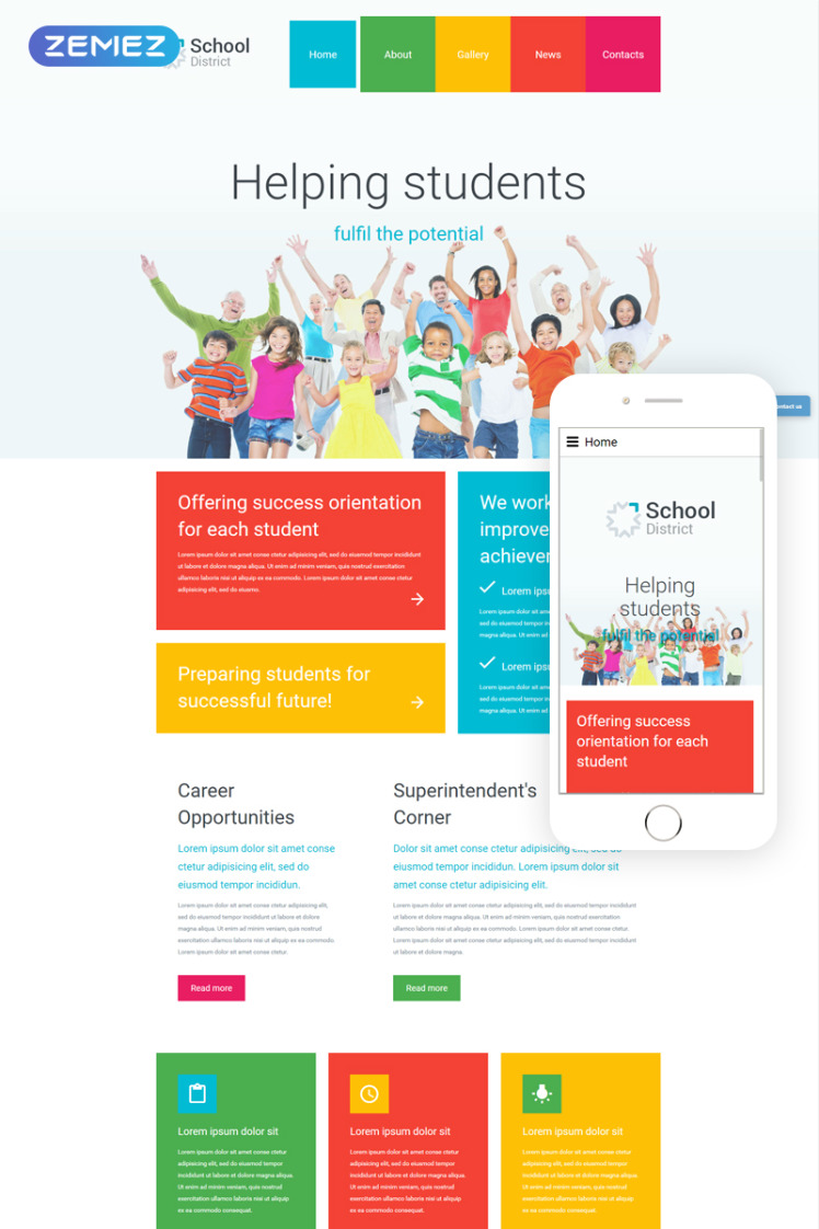 School District Joomla Templates
