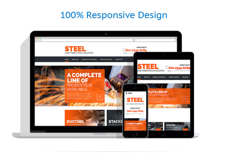 Steel - Metal Fabrication Industry Bootstrap 5 Website Template #55571