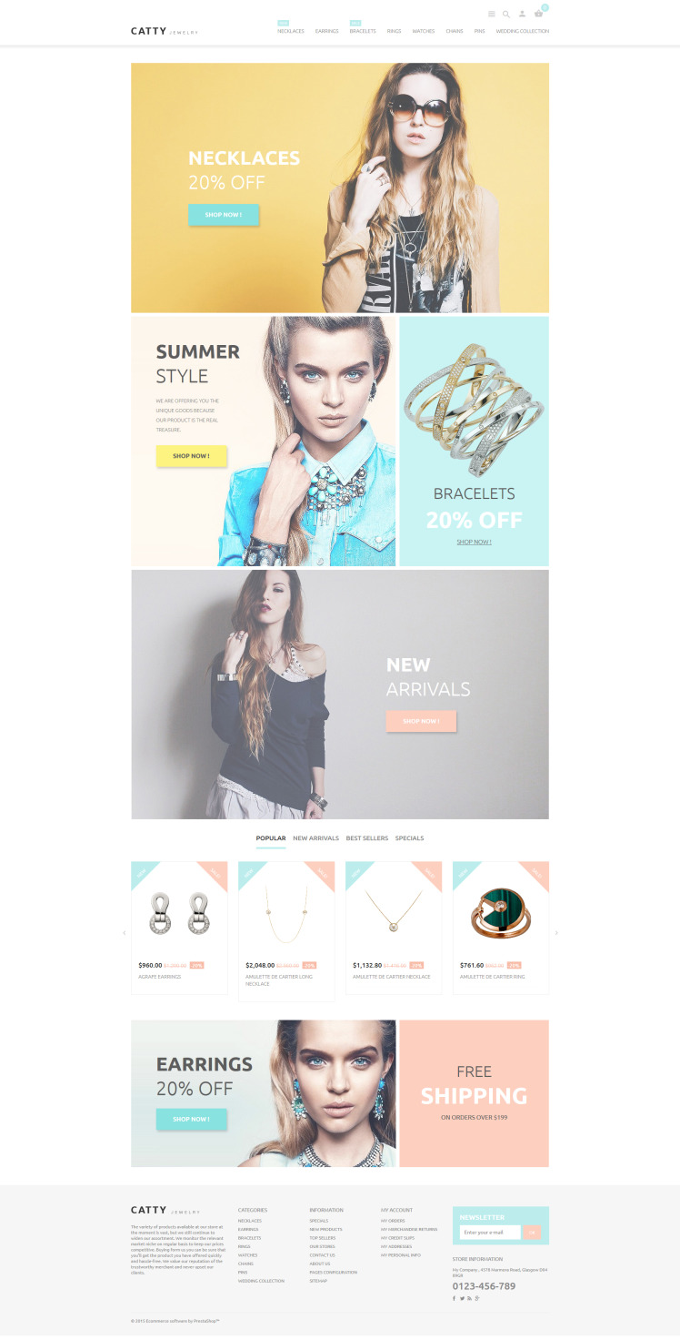 Catty Jewelry PrestaShop Themes