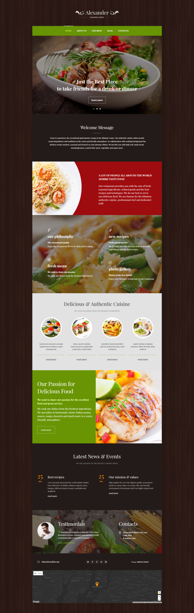 Premium Cuisine WordPress Theme