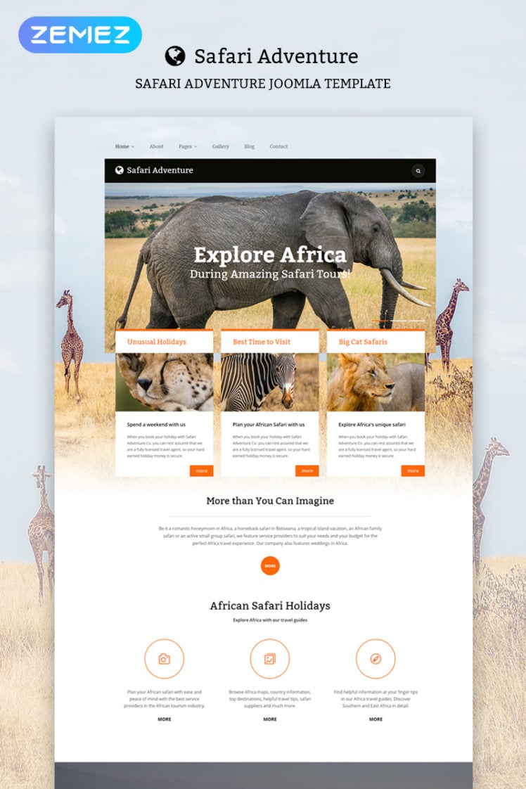 Safari Adventure Joomla Templates