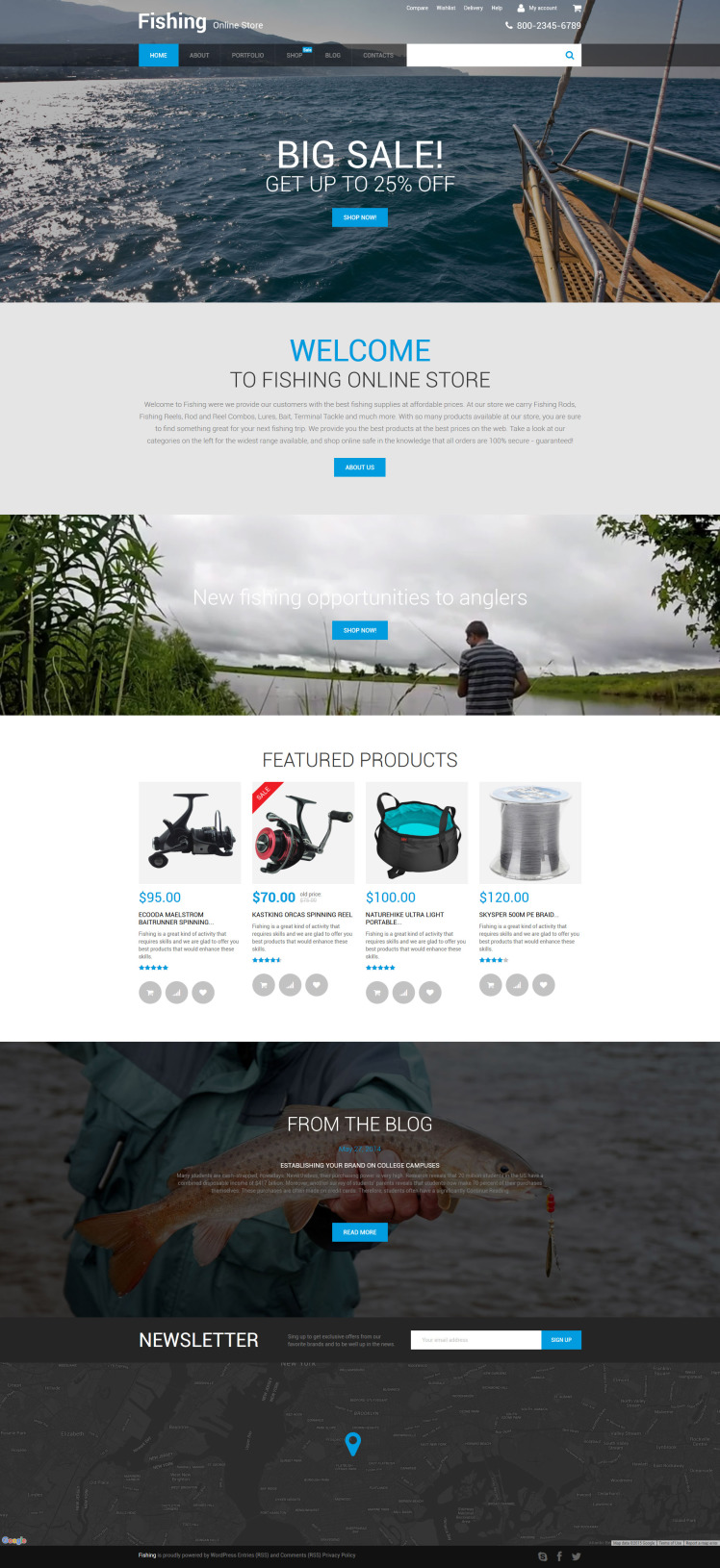 Fishing Online Store WooCommerce Themes