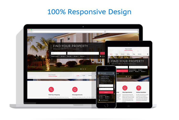Real Estate Agency Responsive Website Template #56016
