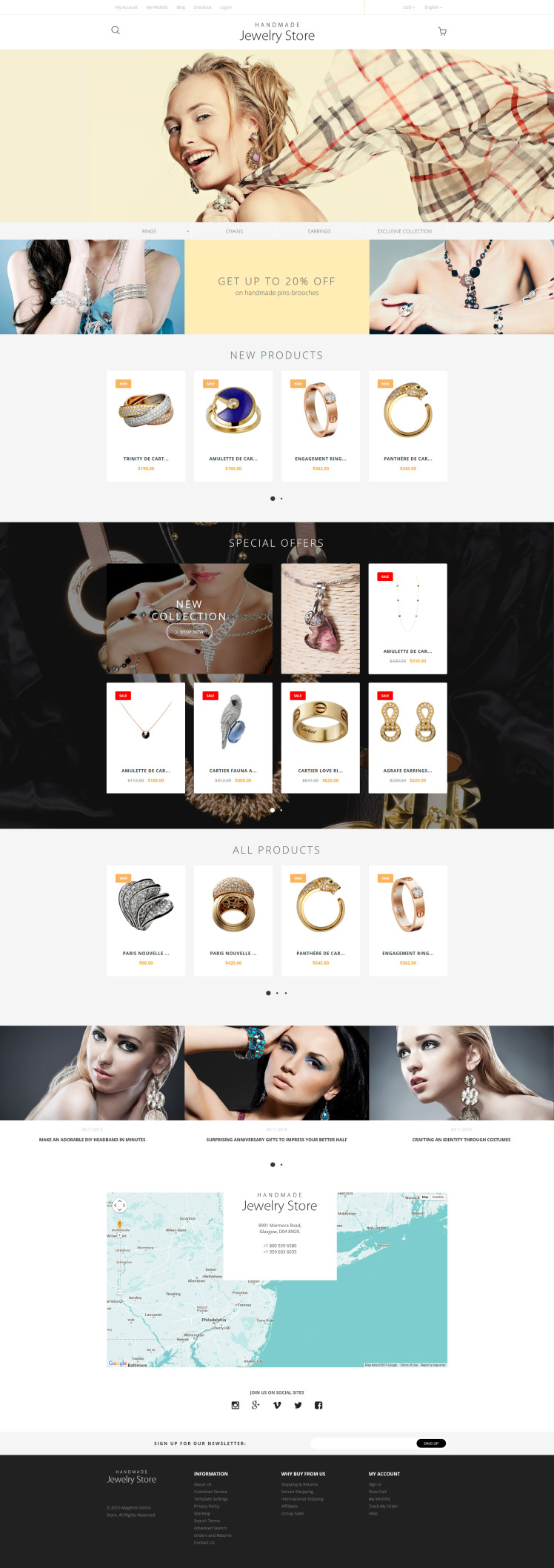 Handmade Jewelry Magento Themes