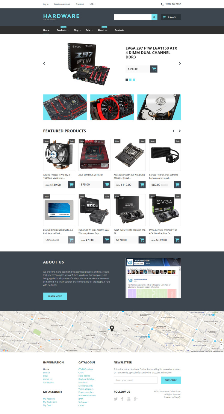 Computer Store Responsive Shopify Theme #57724