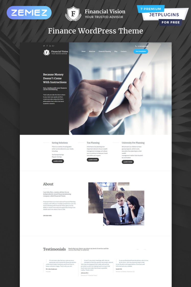 Financial Vision WordPress Themes