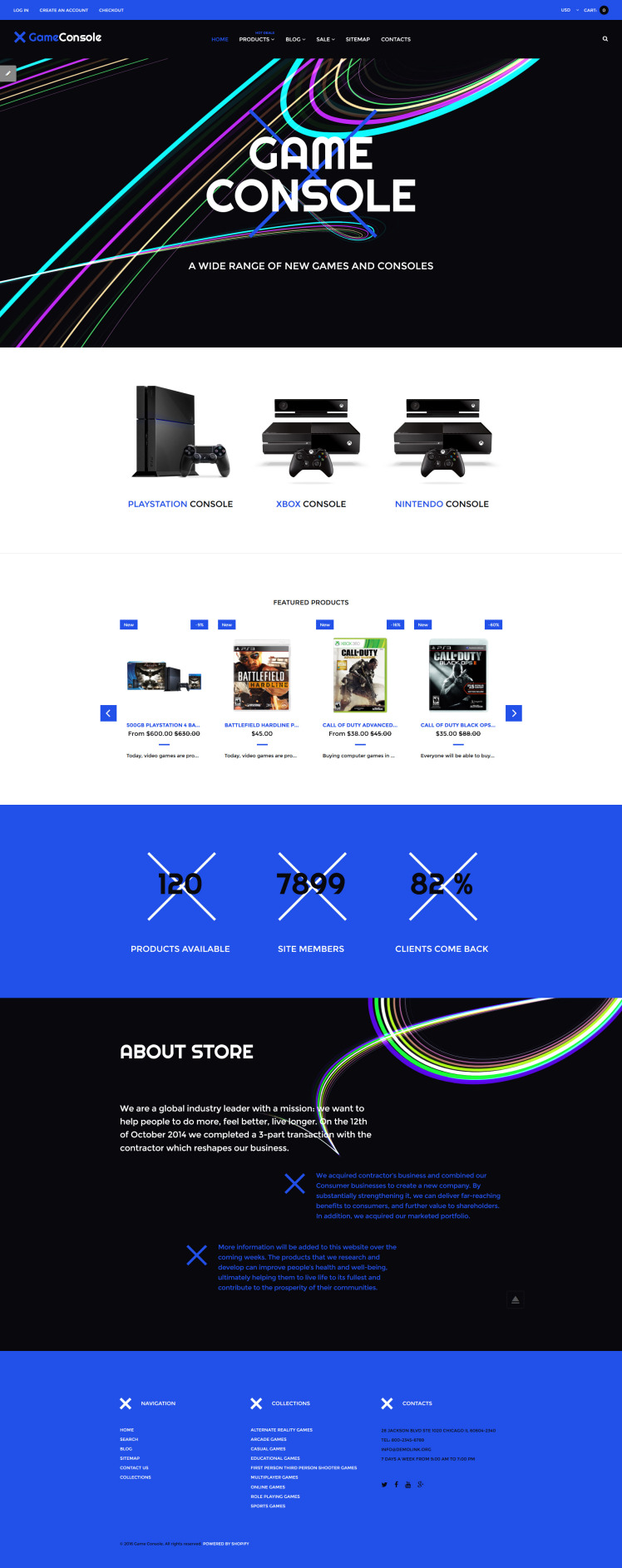 Game Console Shopify Theme #57774