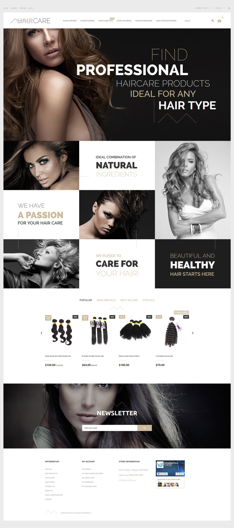 Hair Care PrestaShop Themes