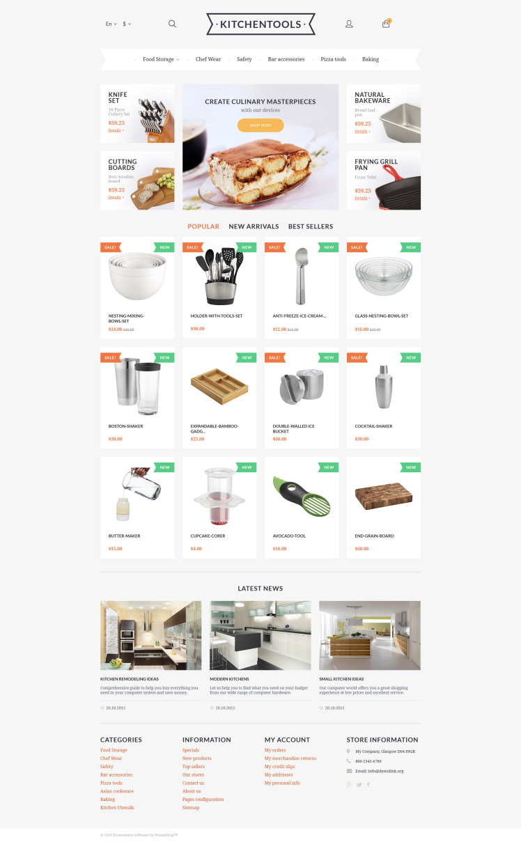 Kitchen Tools PrestaShop Themes