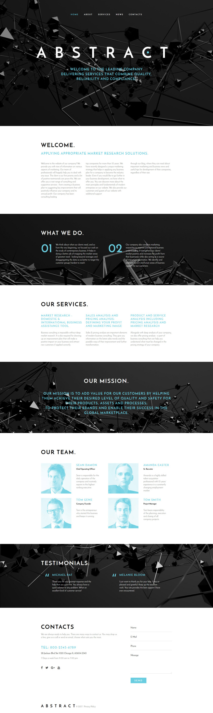 Abstract - Business Responsive Website Template #57873