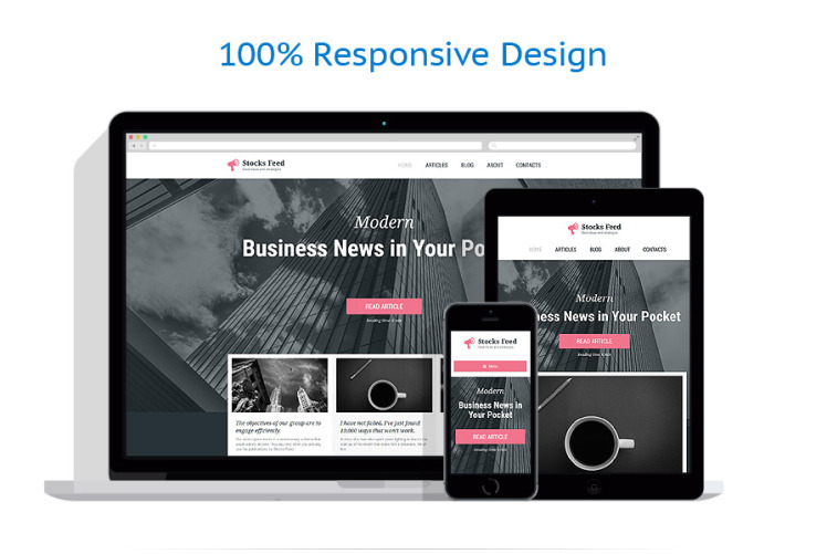 Business & Services Responsive WordPress Theme #57865