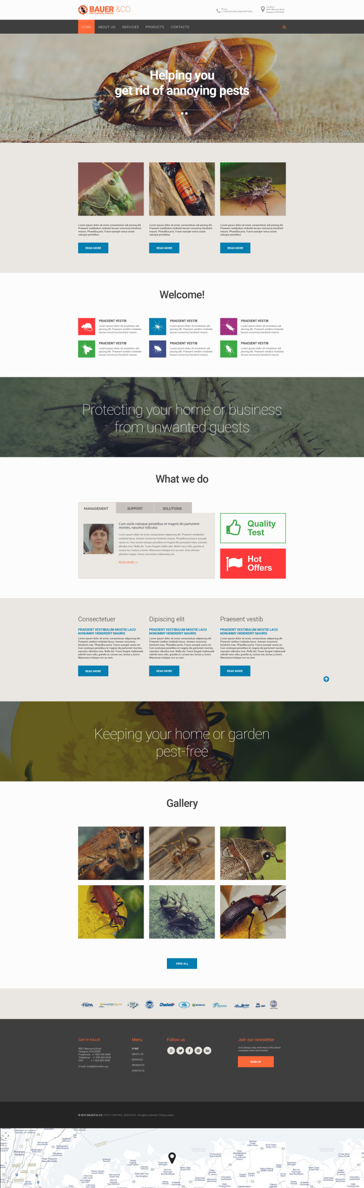 Pest Control Responsive Website Template 57830