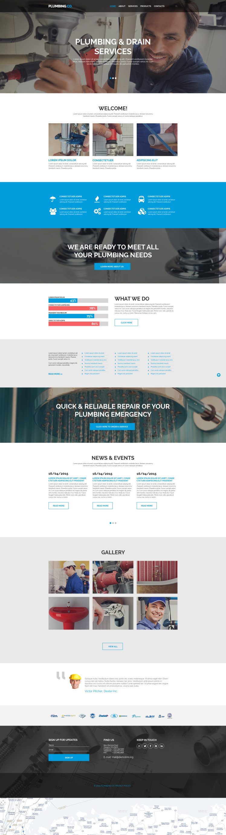 Plumbing Responsive Website Template 57843