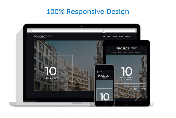 Project Construction Company Website Template #57947
