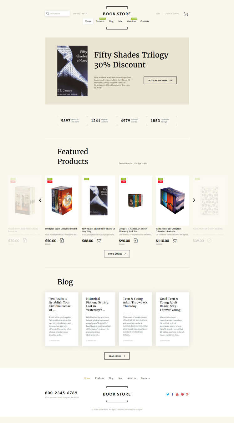 Book Shop Shopify Theme #58102