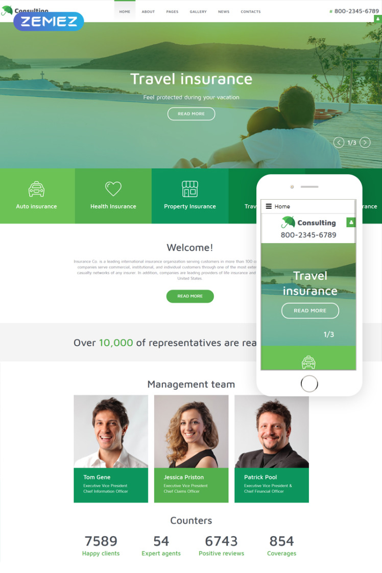 InsuranceCo Consulting Finance Joomla Templates