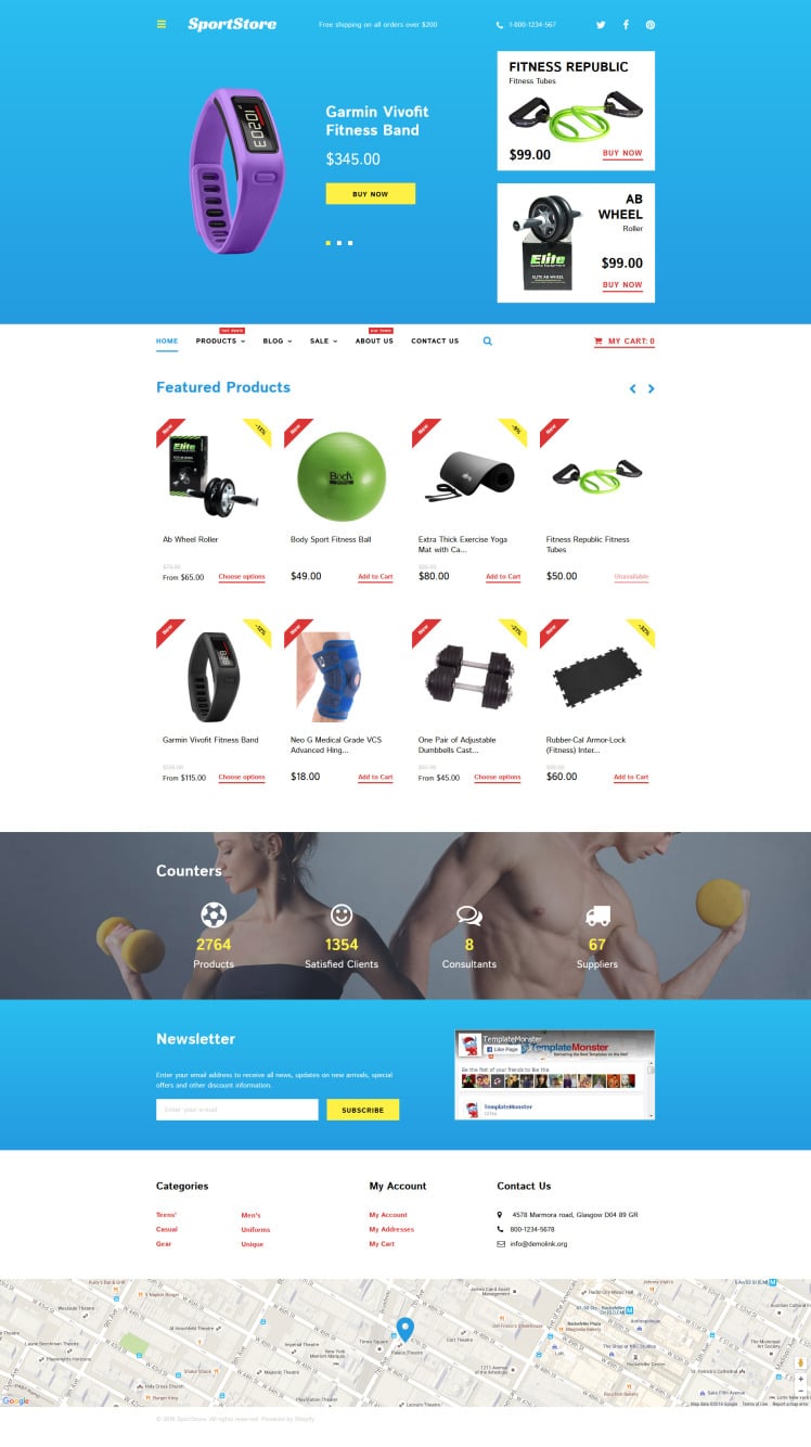 Sport Store Shopify Theme #58130