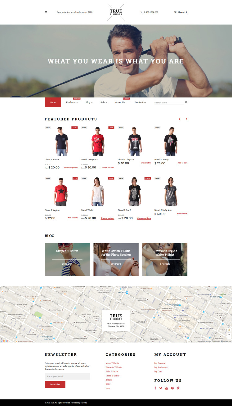 True TShirts Shopify Themes
